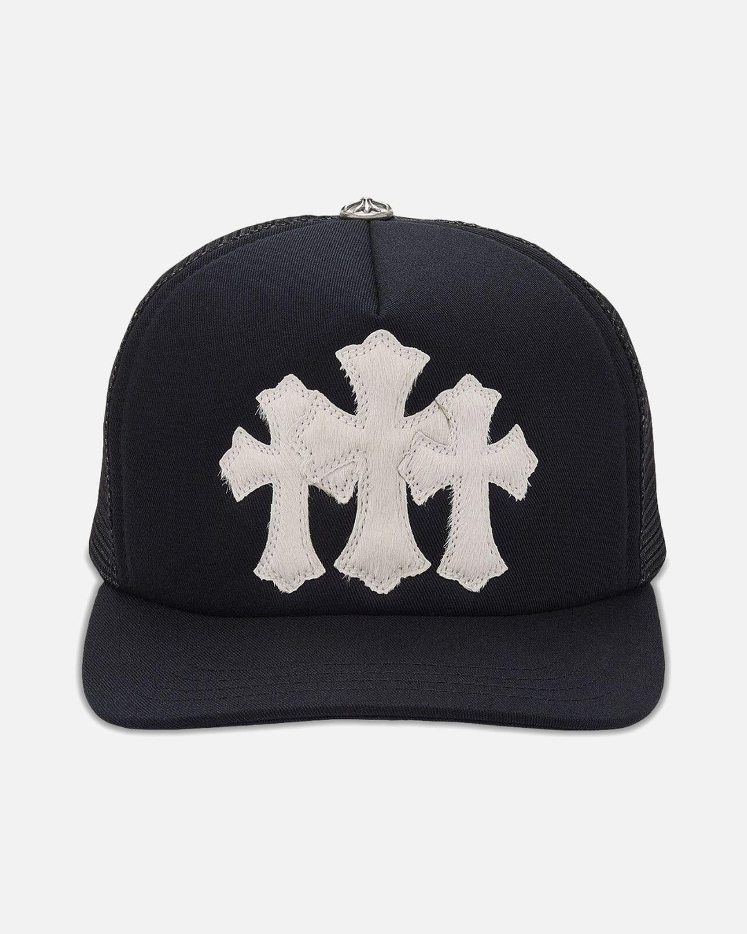 Chrome Hearts Cemetery Cross Patch Trucker Cap Black/White - view 1