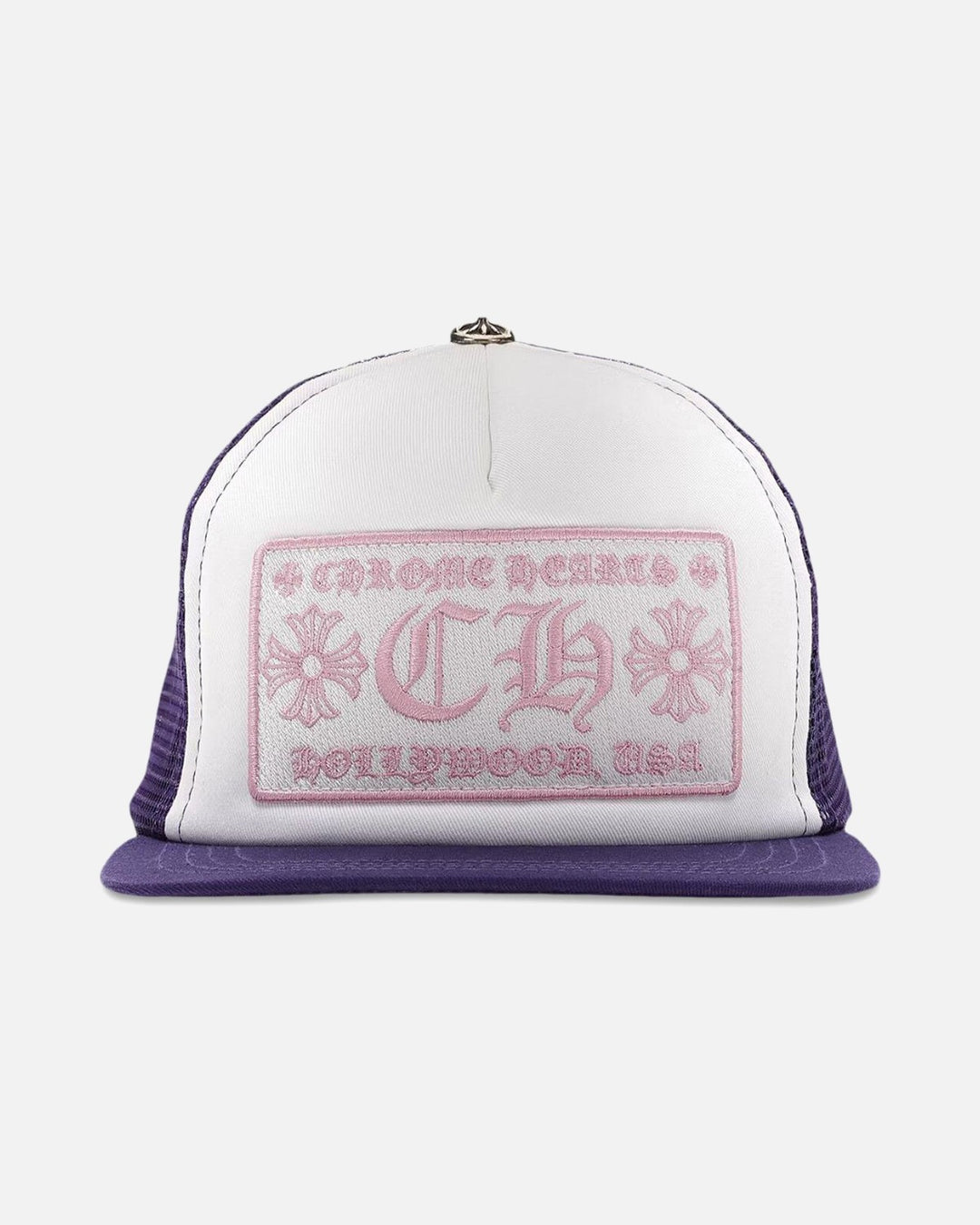 Chrome Hearts CH Hollywood Trucker Cap Purple/Pink - front