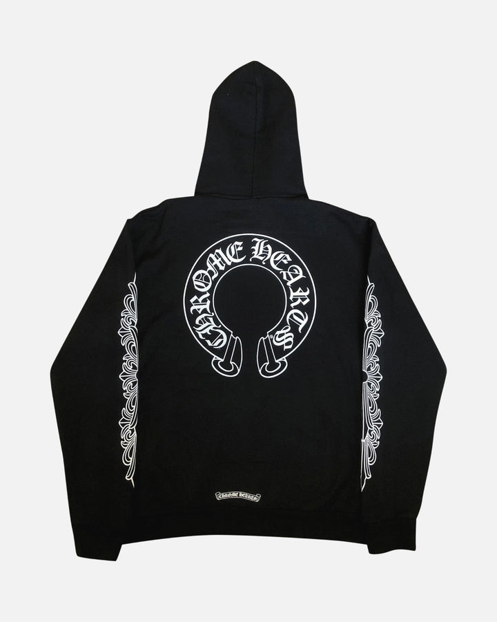 Chrome Hearts Horseshoe Floral Hoodie Black - view 2
