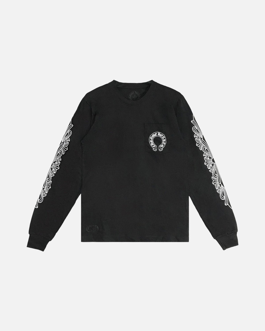 Chrome Hearts Horseshoe Logo Long Sleeve T-Shirt Black - front