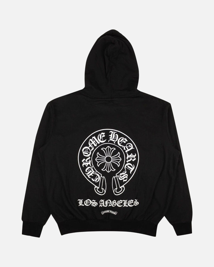 Chrome Hearts Los Angeles Horseshoe Zip Up Hoodie Black - view 2