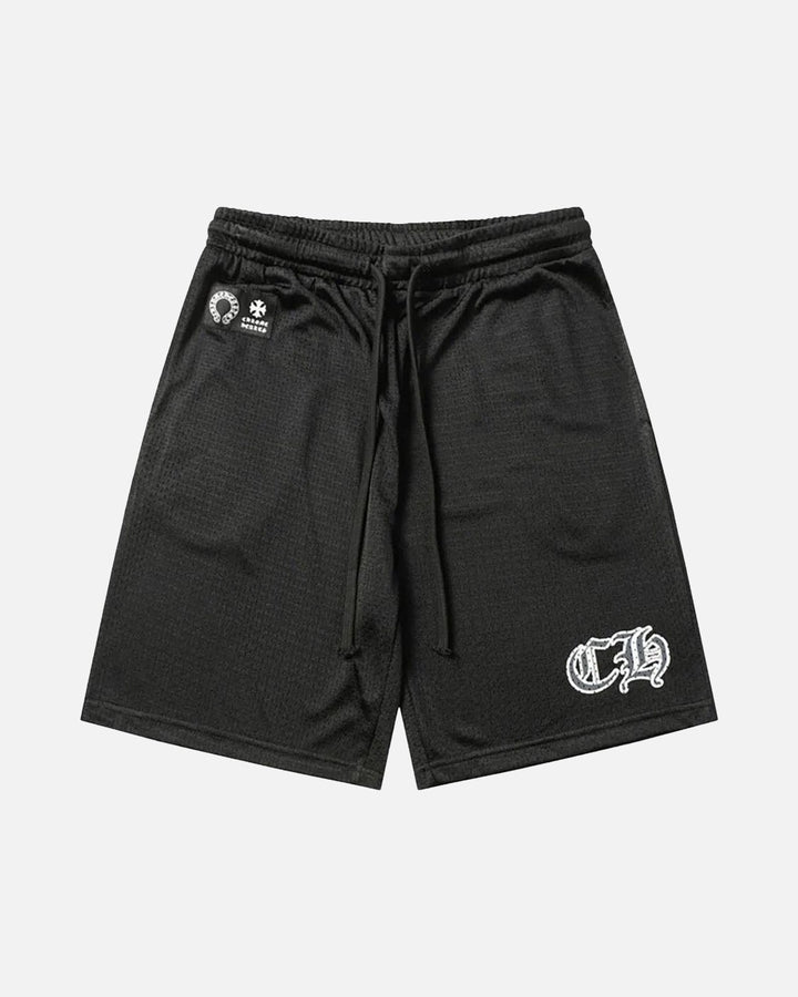 Chrome Hearts Mesh Warm Up Shorts Black - front
