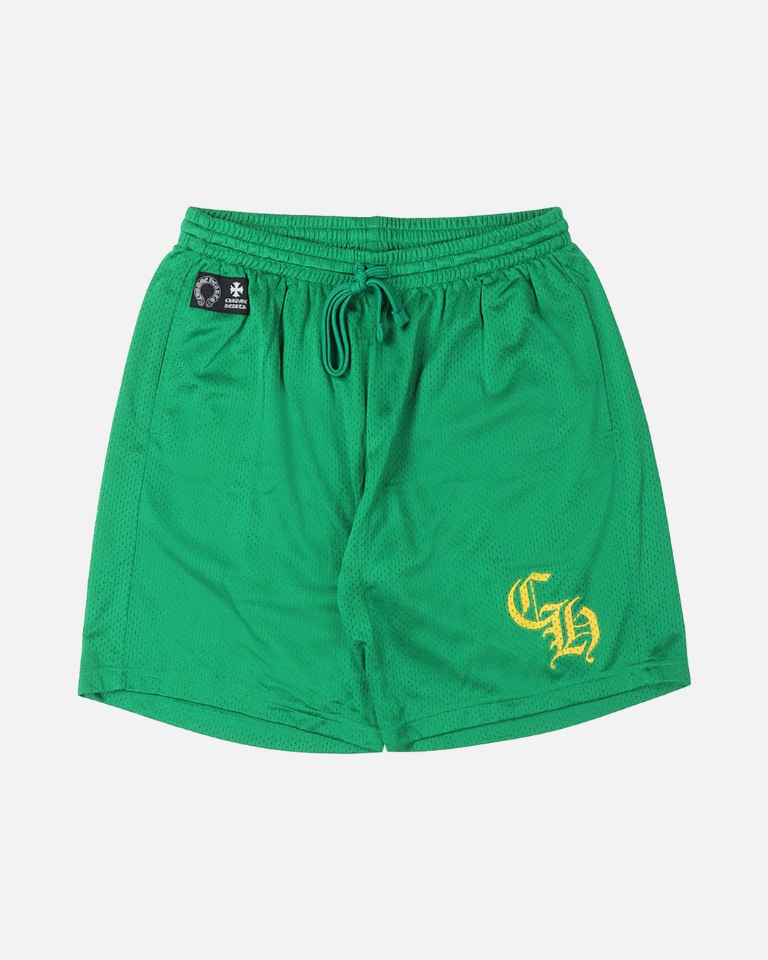 Chrome Hearts Mesh Warm Up Shorts Green - front