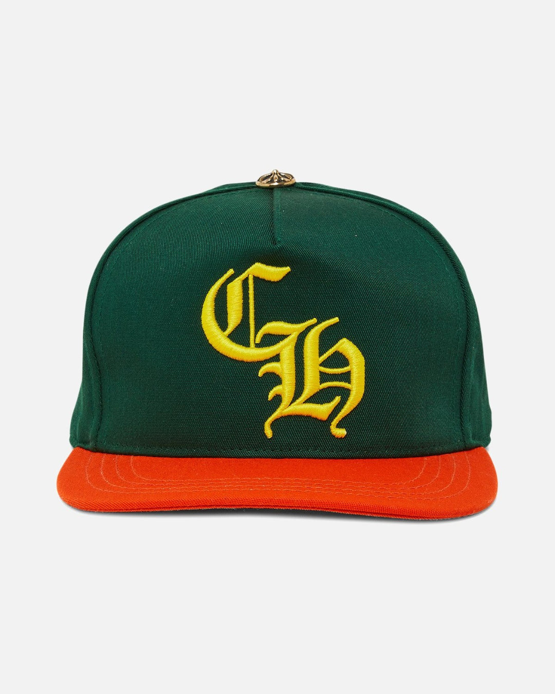 Chrome Hearts Miami Exclusive CH Baseball Cap Green/Orange - front