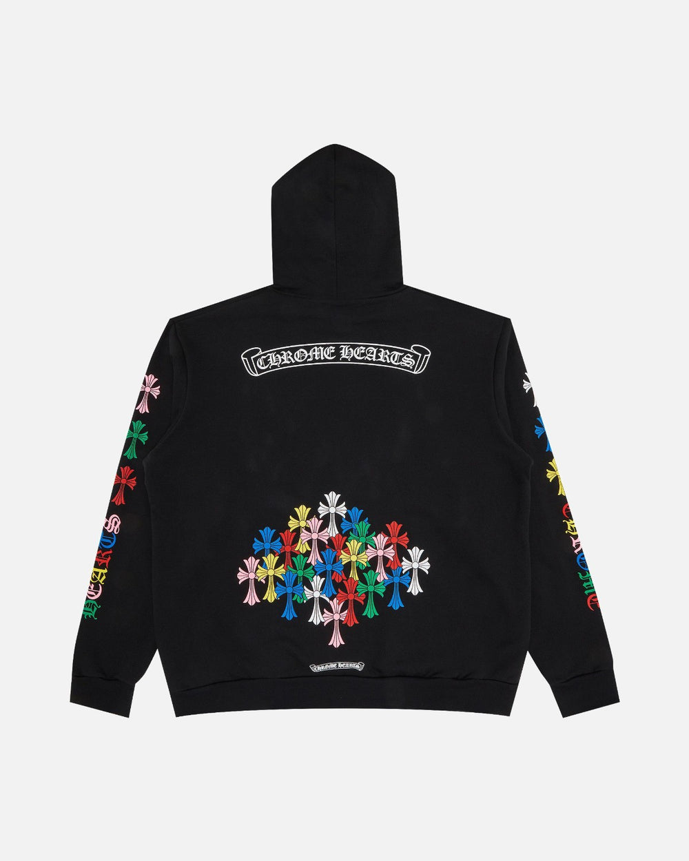 Chrome Hearts Multicolour Cemetery Cross Hoodie Black - view 2
