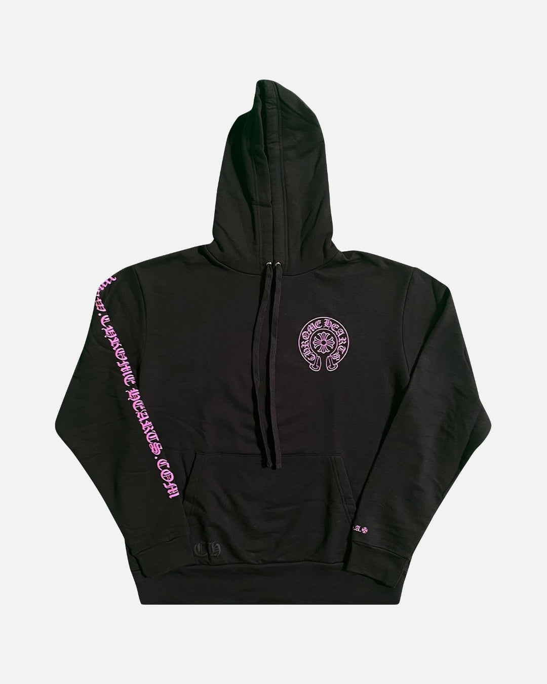 Chrome Hearts Web Exclusive Horseshoe Hoodie Black/Pink - front