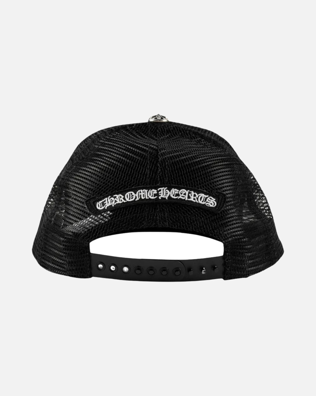 Chrome Hearts White Leather FUCK Patch Trucker Cap Black - view 2