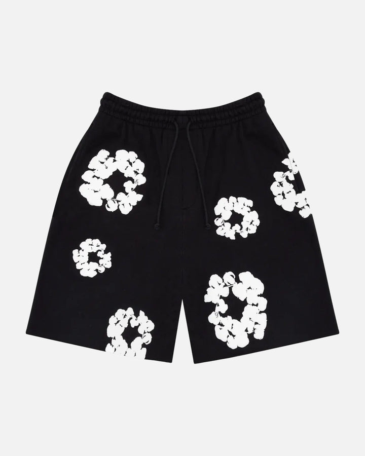 Denim Tears The Cotton Wreath Sweatshorts Black - view 1