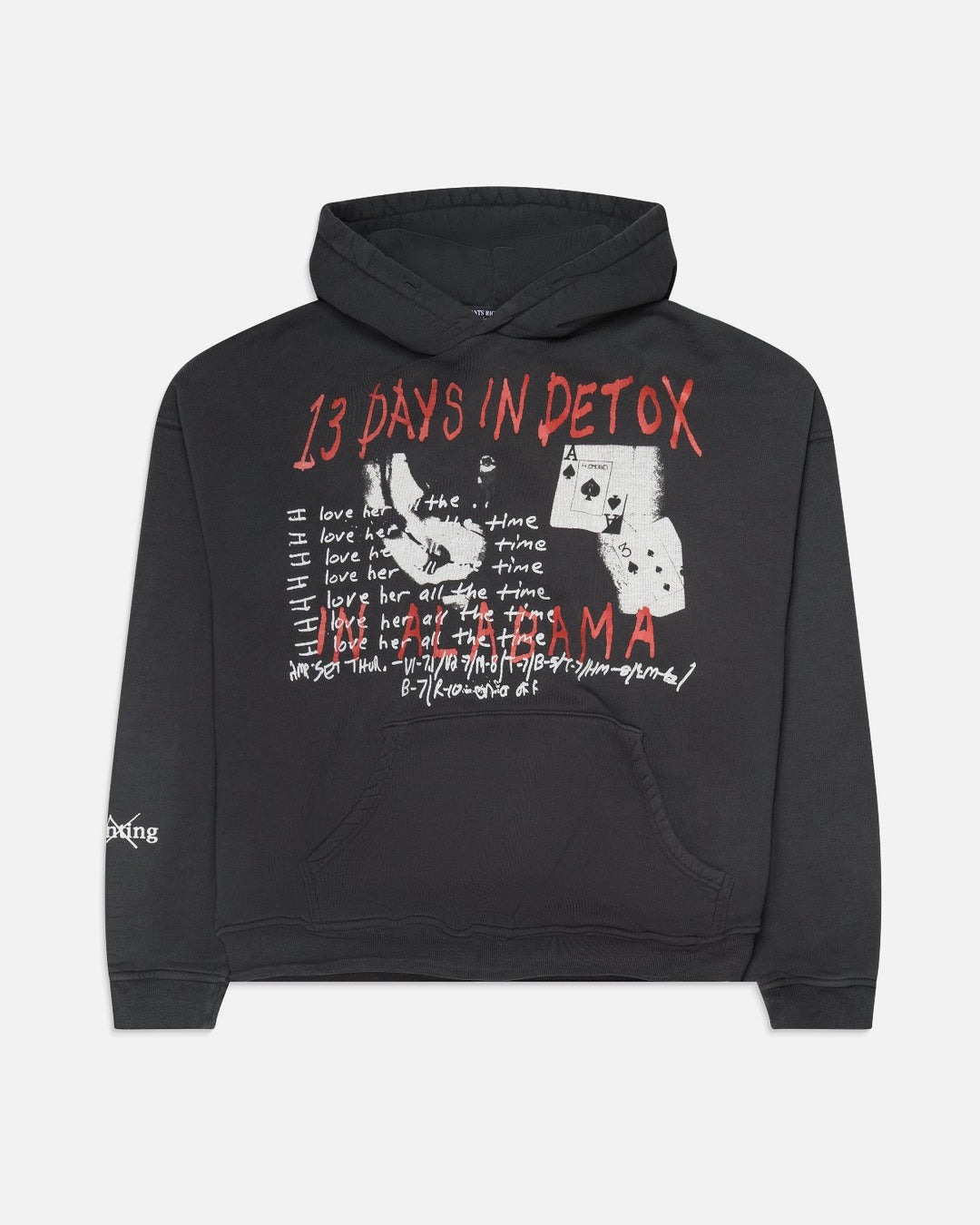 Enfants Riches Déprimés 13 Days In Detox Hoodie Faded Black - front