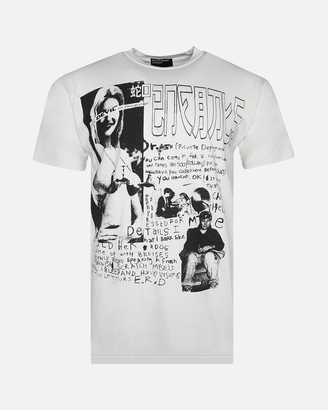 Enfants Riches Déprimés Devil In Disguise T-Shirt Faded White - front