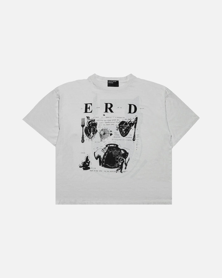 Enfants Riches Déprimés My Role In The War T-Shirt Faded White - front