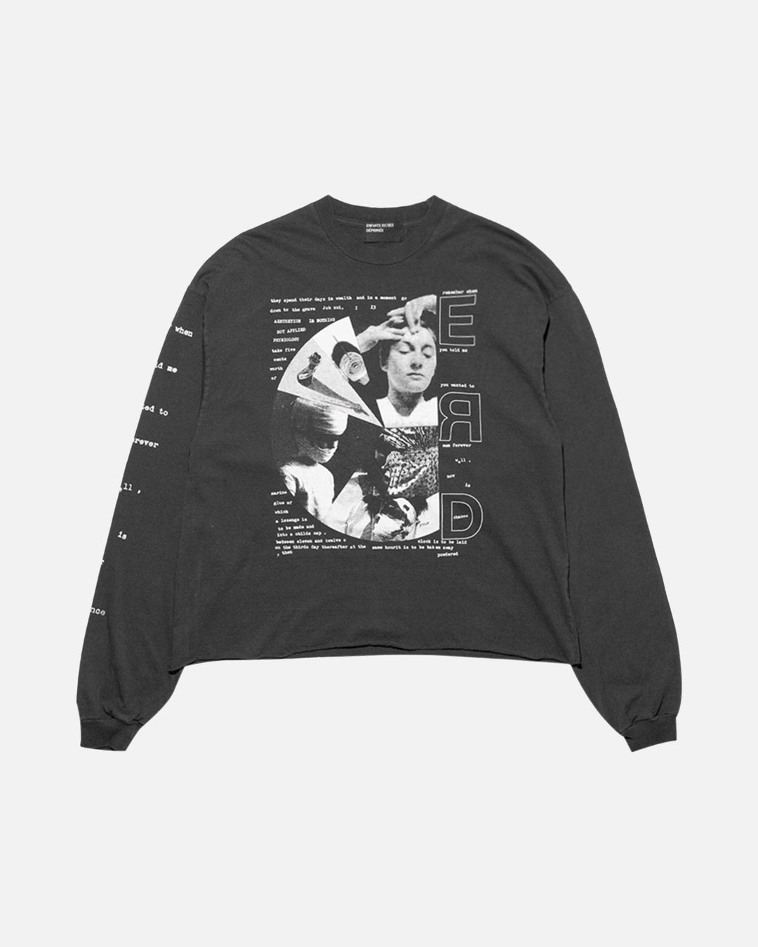 Enfants Riches Déprimés Remember When Long Sleeve T-Shirt Faded Black - front