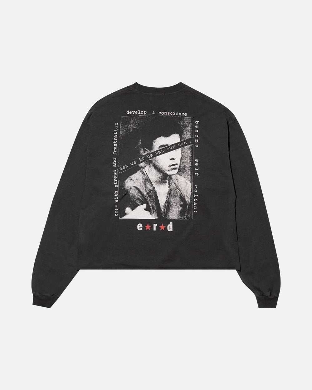 Enfants Riches Déprimés Teen Just Wanted Love Long Sleeve T-Shirt Faded Black - back