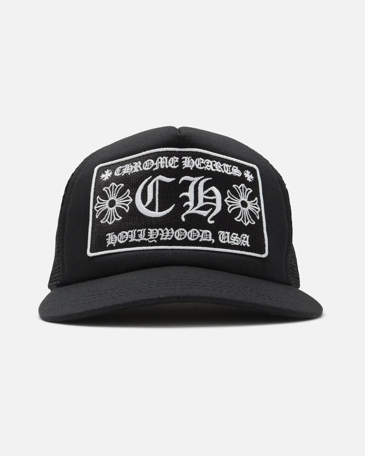 Chrome Hearts CH Hollywood Trucker Cap Black - front