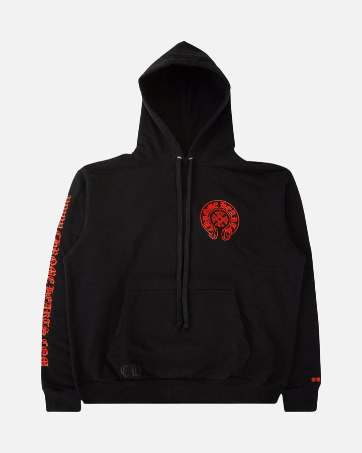 Chrome Hearts Web Exclusive Horseshoe Hoodie Black/Red - front