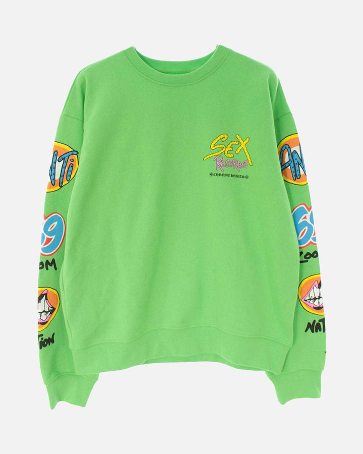 Chrome Hearts x Matty Boy Sex Records Crewneck Sweatshirt Green - front