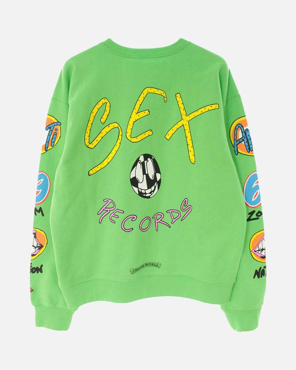 Chrome Hearts x Matty Boy Sex Records Crewneck Sweatshirt Green - back