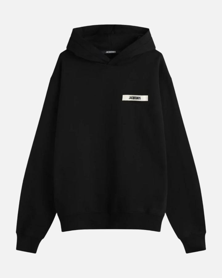 Jacquemus Gros Grain Logo Hoodie Black - view 1