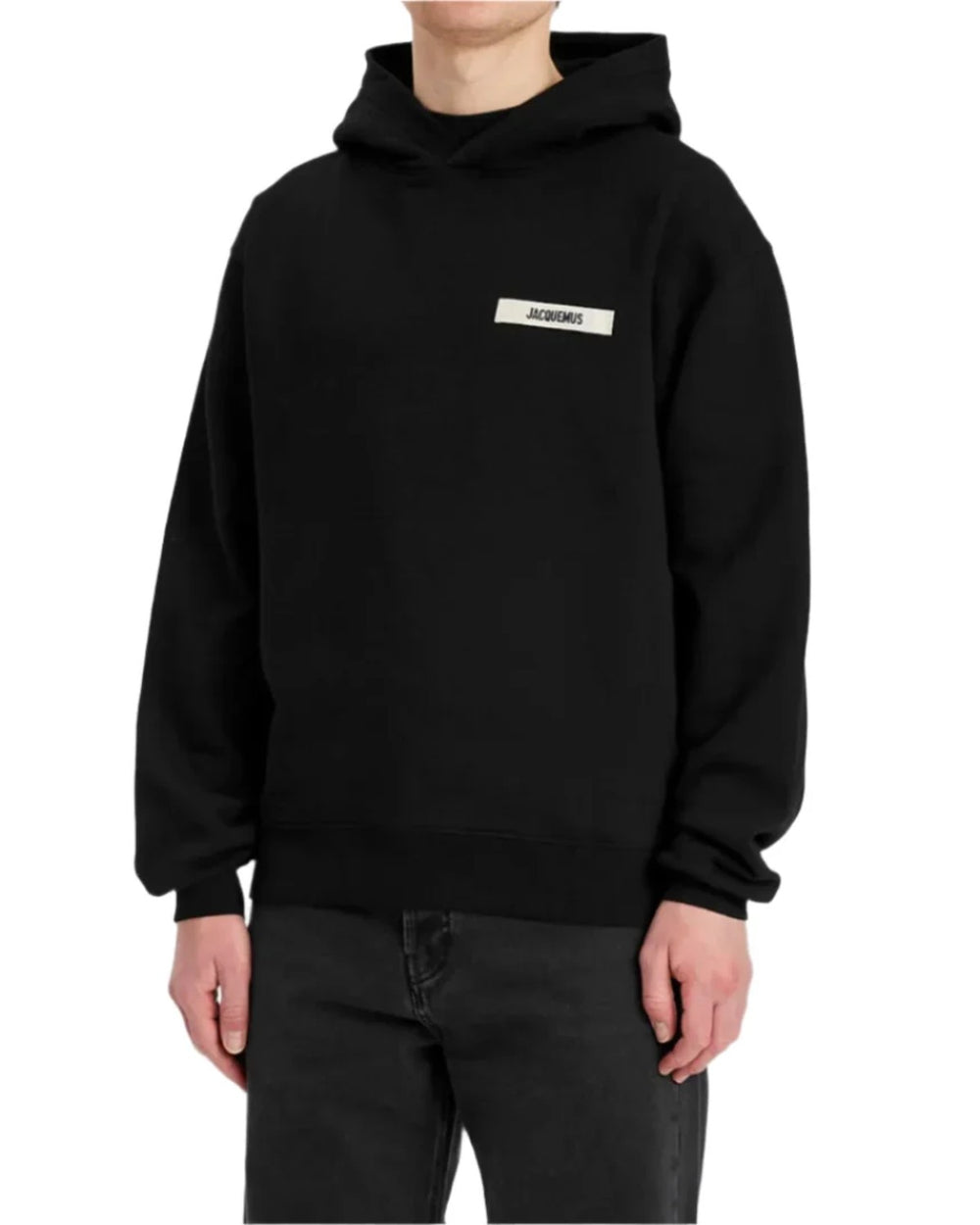 Jacquemus Gros Grain Logo Hoodie Black - view 2