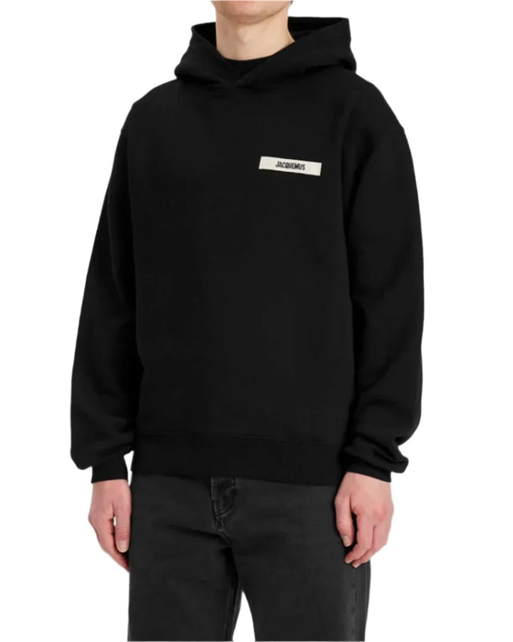 Jacquemus Gros Grain Logo Hoodie Black - view 2