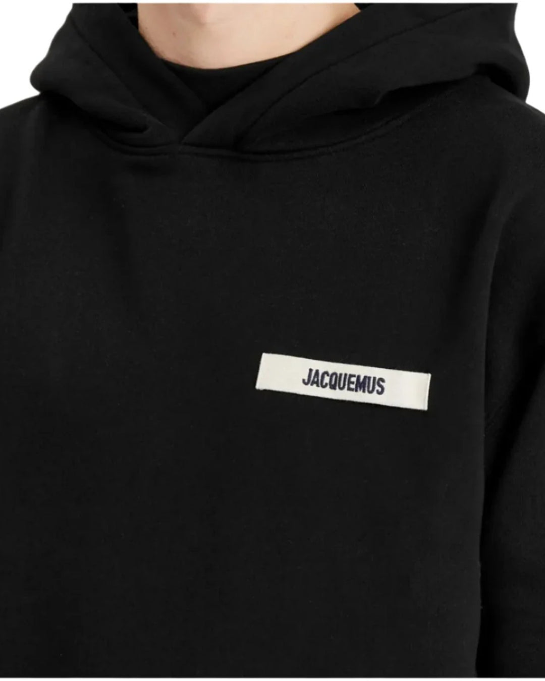 Jacquemus Gros Grain Logo Hoodie Black - view 4