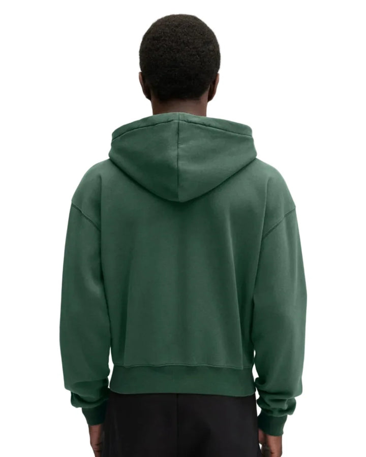 Jacquemus Gros Grain Logo Zipped Hoodie Dark Green - view 3
