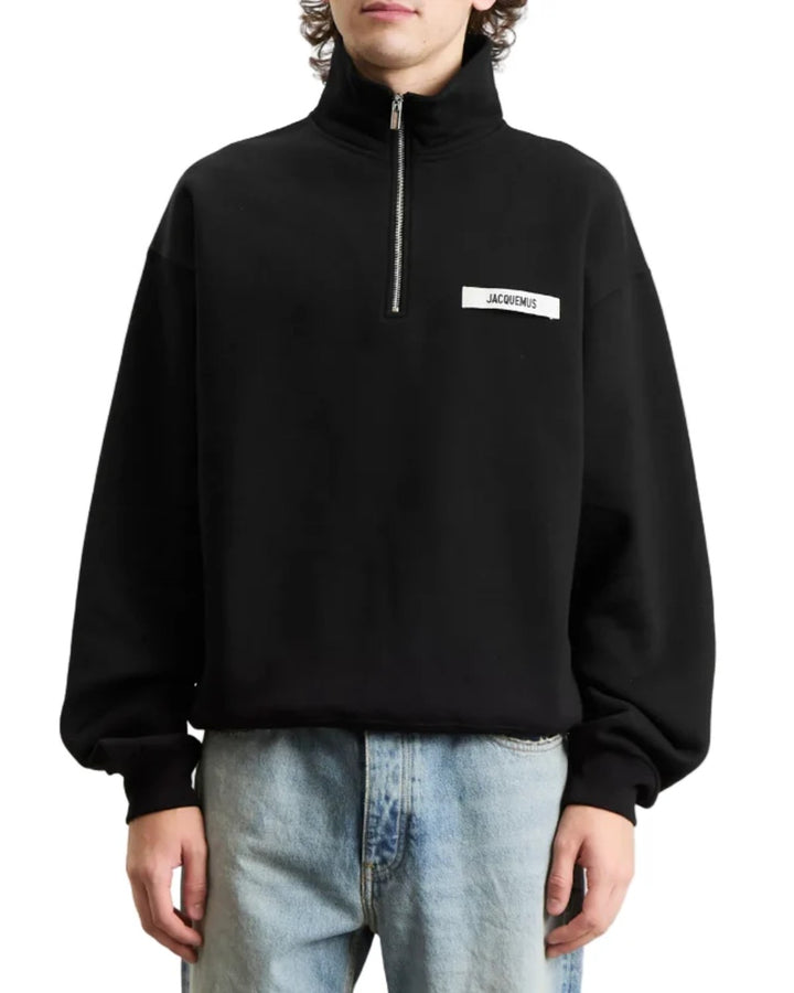 Jacquemus Gros Grain Zip Sweat Black - view 3