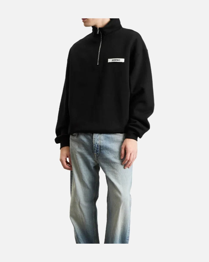 Jacquemus Gros Grain Zip Sweat Black - view 4