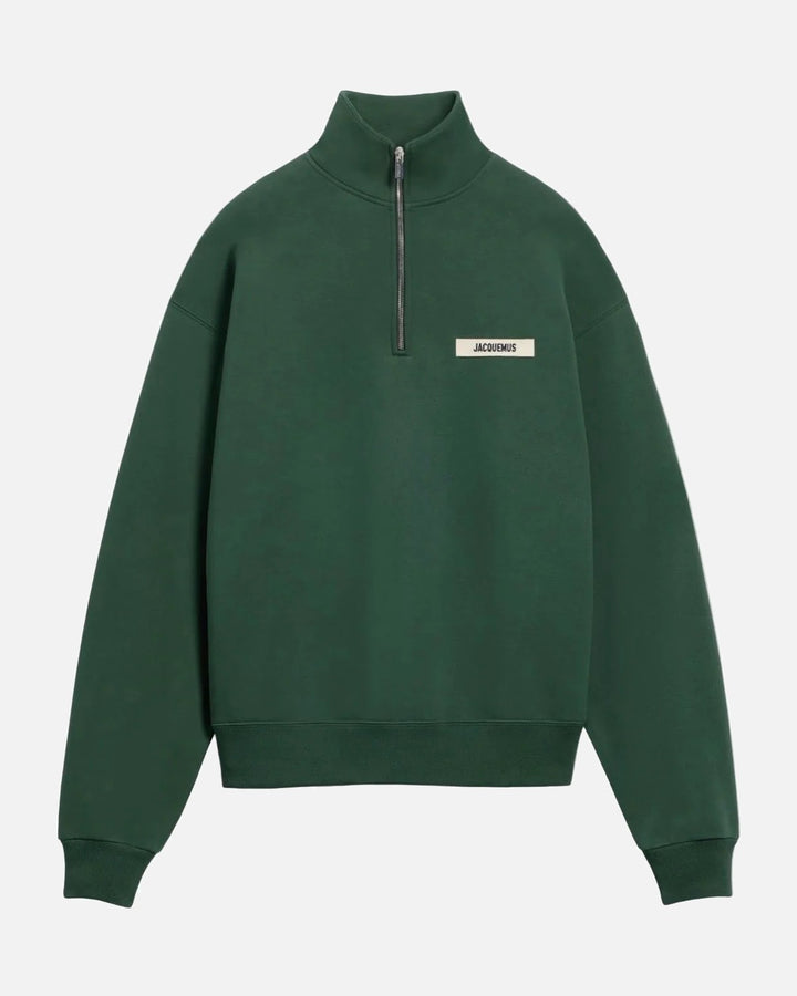 Jacquemus Gros Grain Zip Sweat Dark Green - view 1