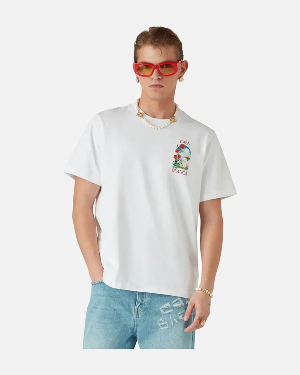 Casablanca LA Days Short Sleeve T-Shirt White - view 2