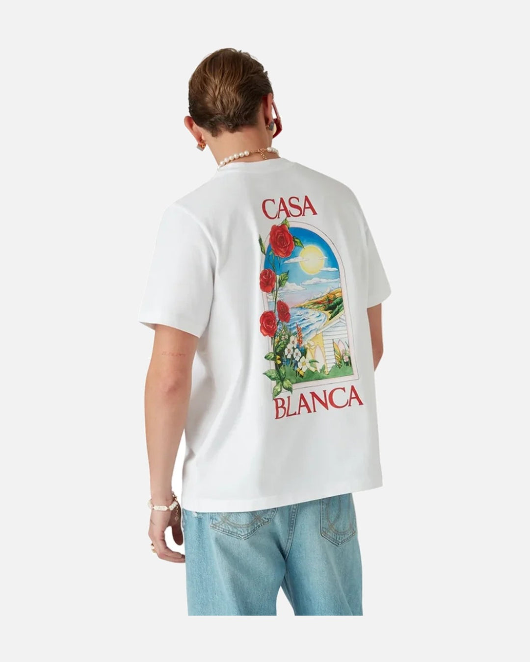 Casablanca LA Days Short Sleeve T-Shirt White - view 3