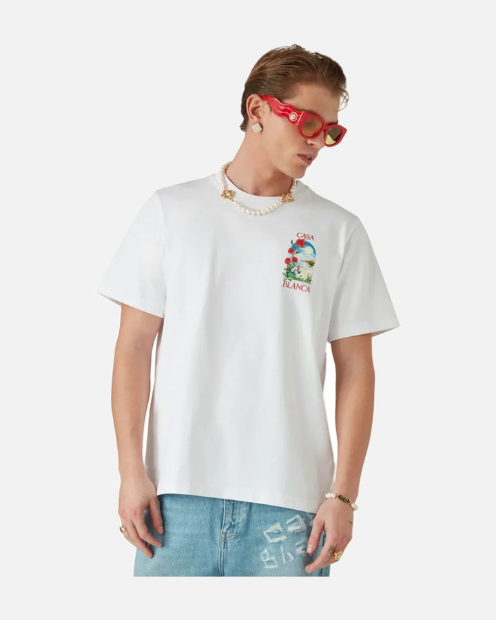 Casablanca LA Days Short Sleeve T-Shirt White - view 4