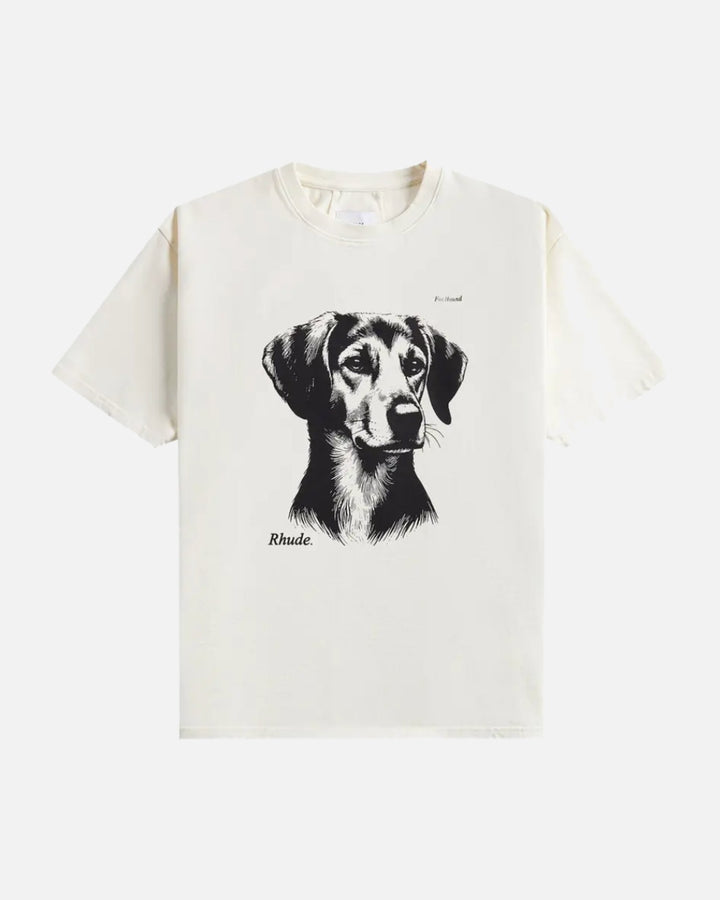Rhude Fox Hound T-Shirt Vintage White - view 1