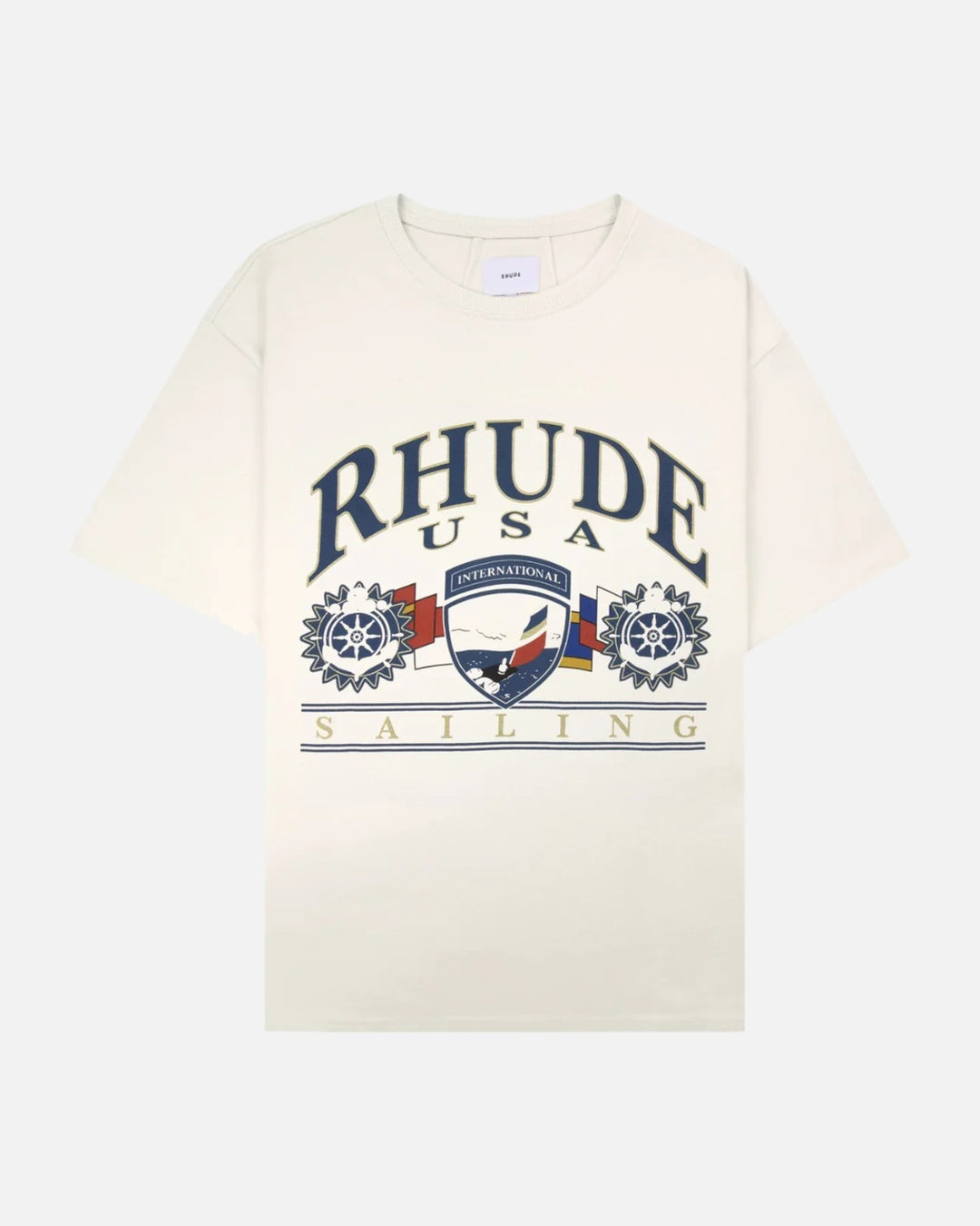 Rhude USA Sailing Icon T-Shirt White - view 1