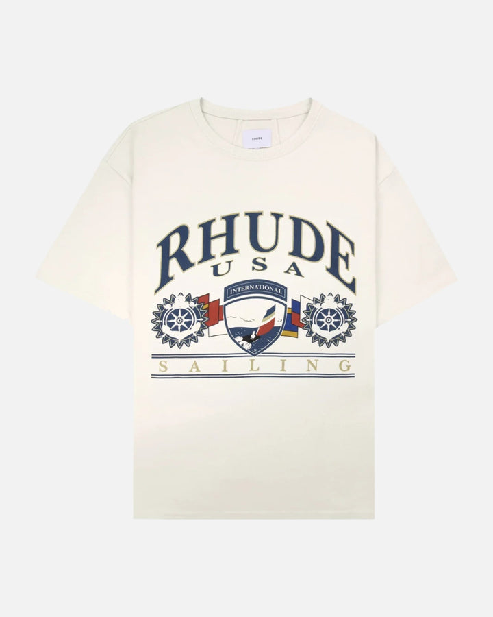 Rhude USA Sailing Icon T-Shirt White - view 1